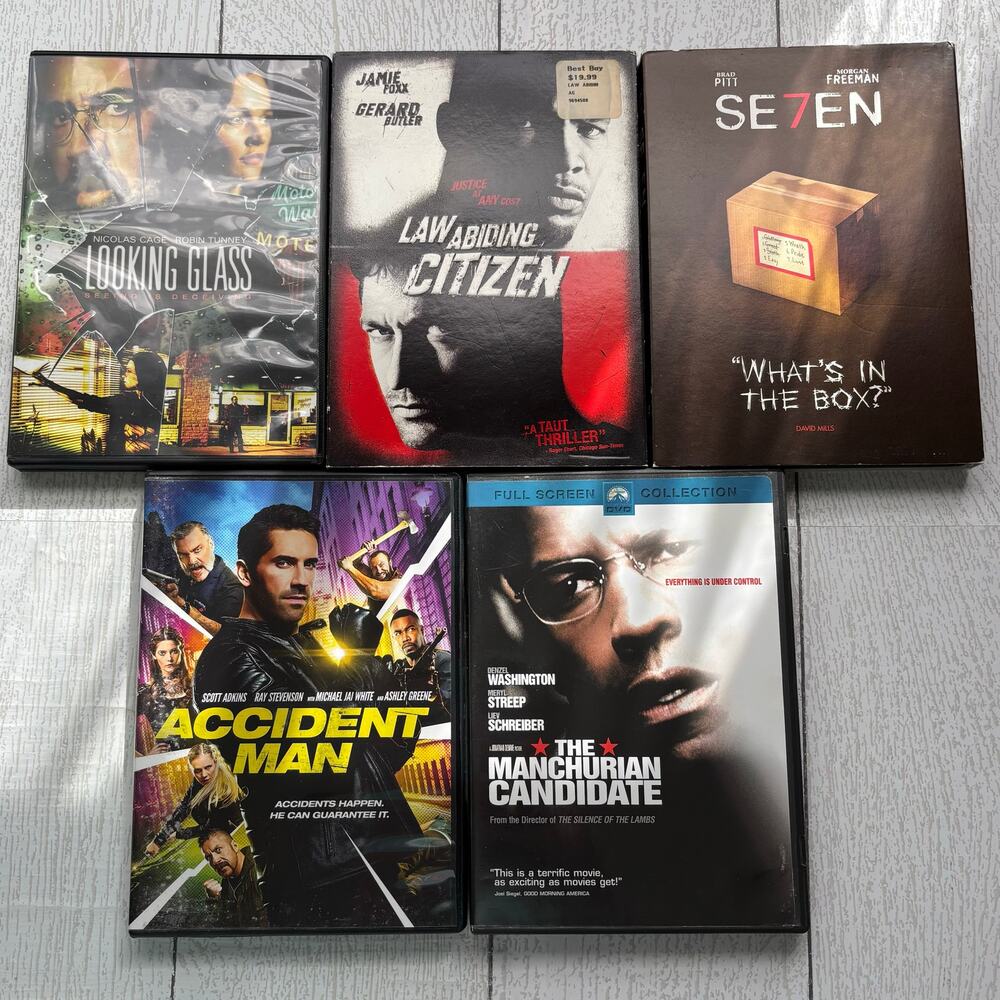 Action Thriller DVD Lot 5 Movies Se7en Law Abiding Citizen